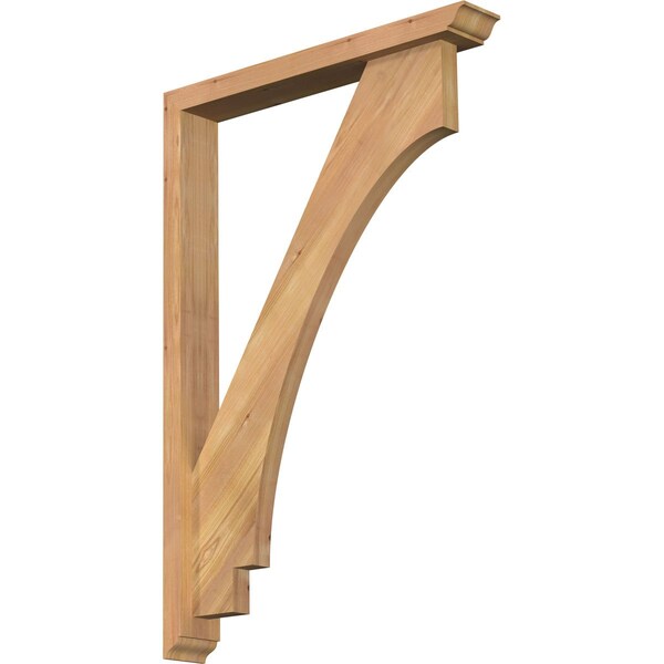 Ekena Millwork Imperial Traditional Smooth Bracket w/ Offset Brace, Western Red Cedar, 3 1/2"W x 24"D x 36"H BKT0402X24X36IMP01SWR - main